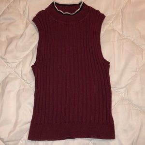 garage maroon crop top